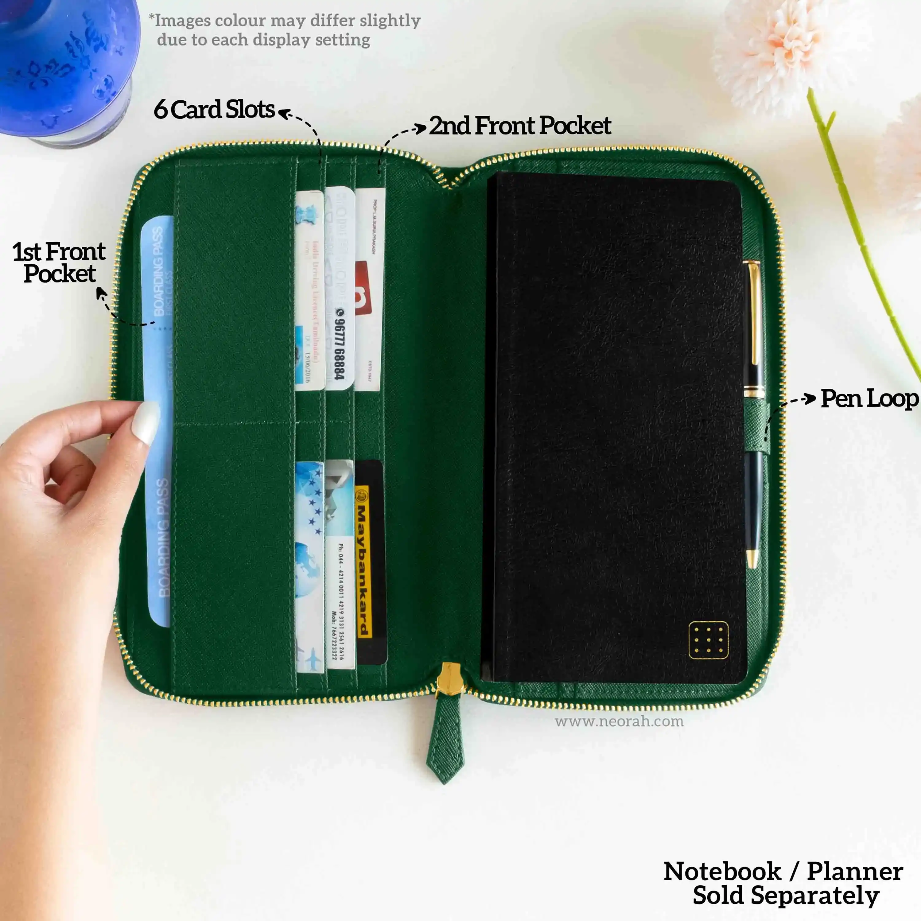 PETITE - REFILLABLE QUILTED ORGANISER SLEEVE - ZIP - Image 5