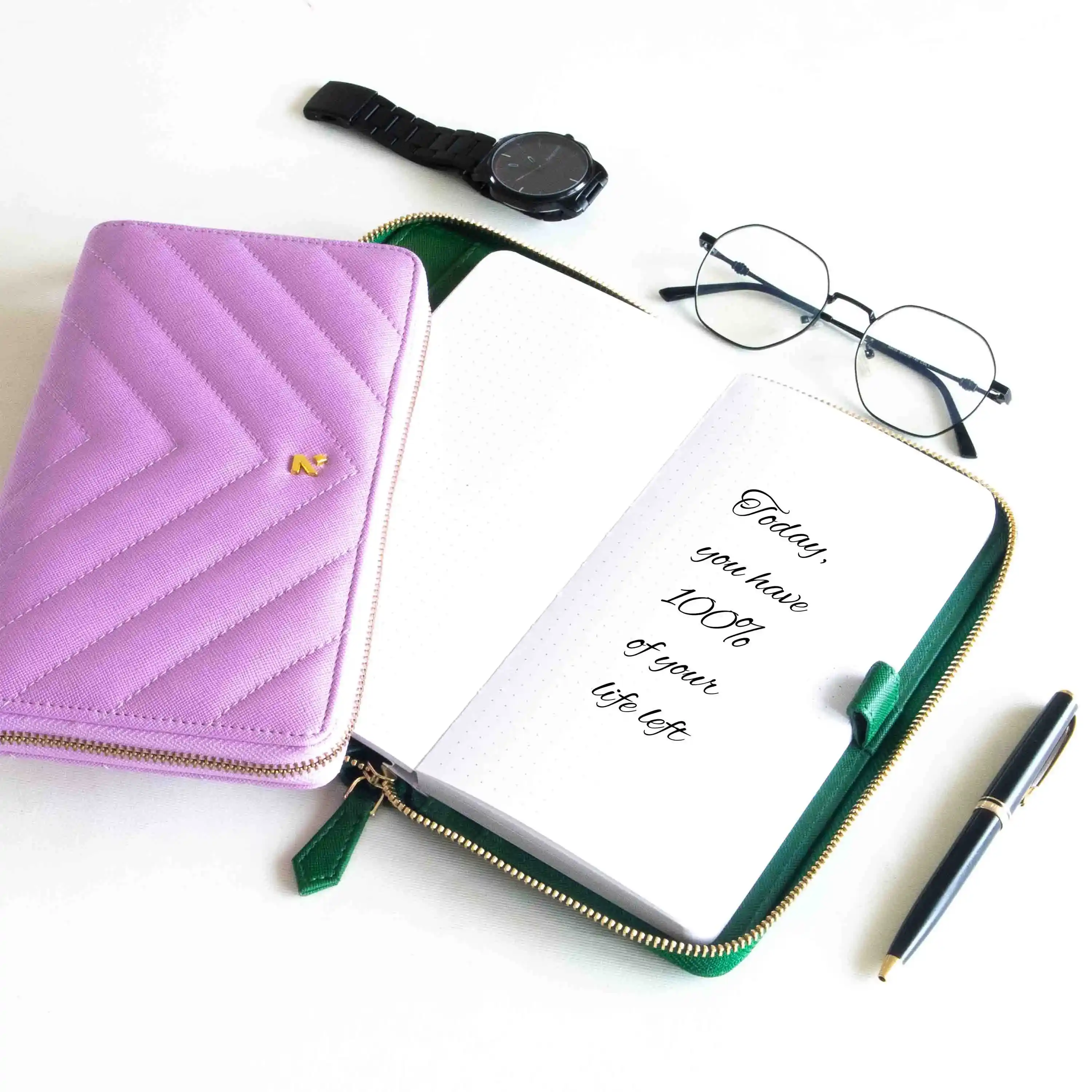 PETITE - REFILLABLE QUILTED ORGANISER SLEEVE - ZIP - Image 7