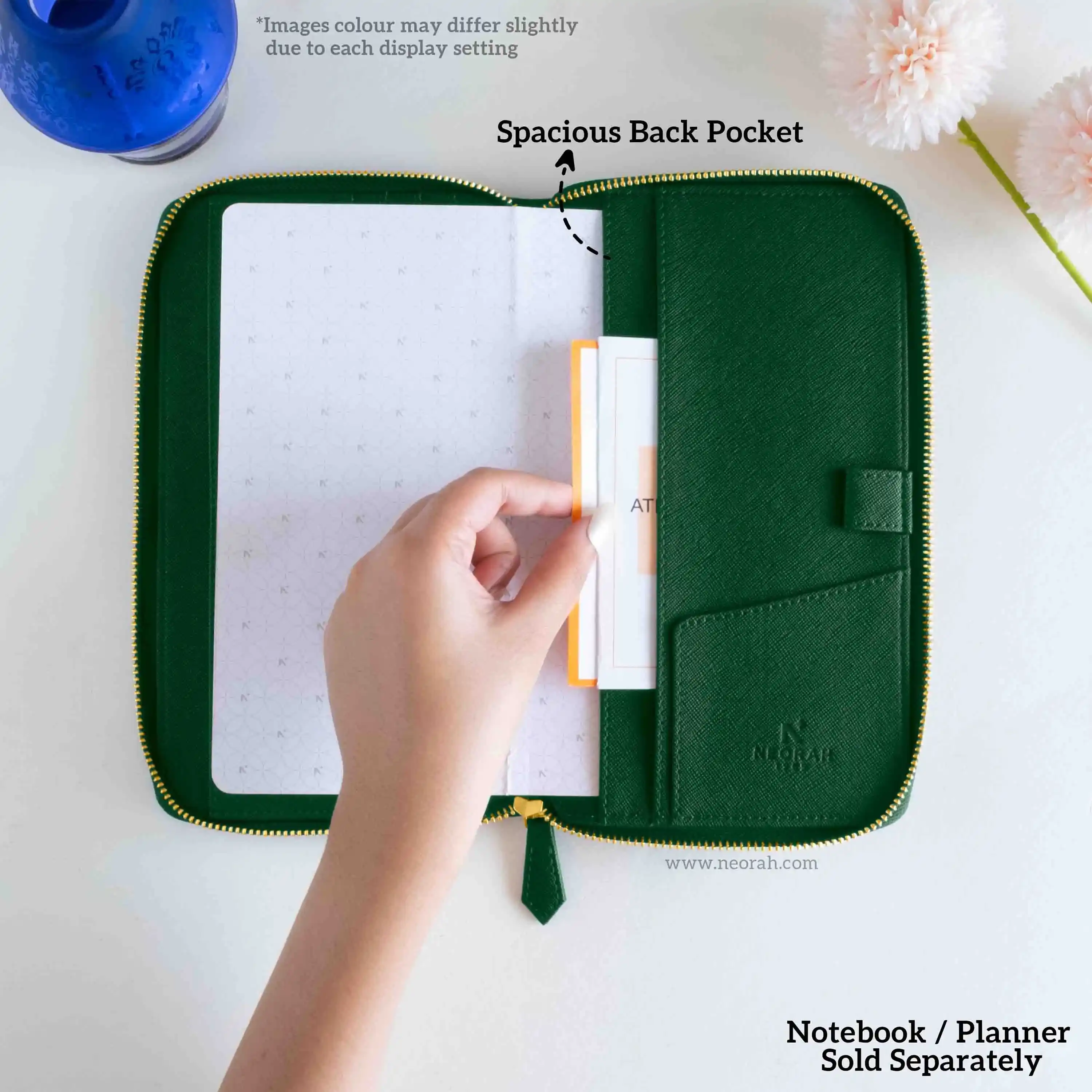 PETITE - REFILLABLE QUILTED ORGANISER SLEEVE - ZIP - Image 8